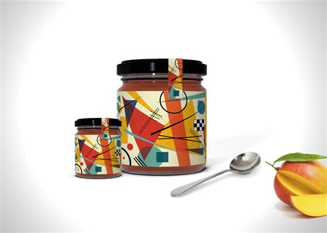 Mango Jam Jar PSD Mockup
