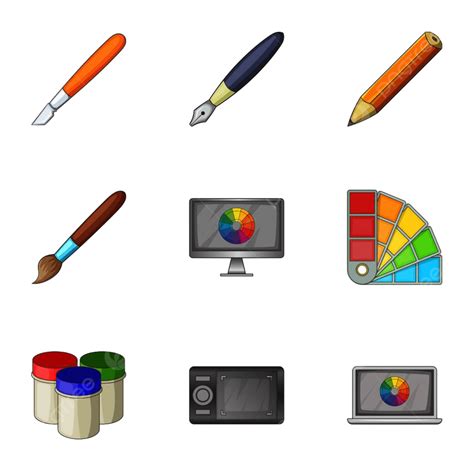 Tool Set Clipart Transparent Png Hd Paint Tools Interface Icons Set