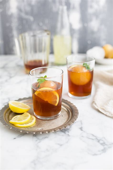 Rooibos And Mint Iced Tea Recipe With Lychee Lemon And Ginger