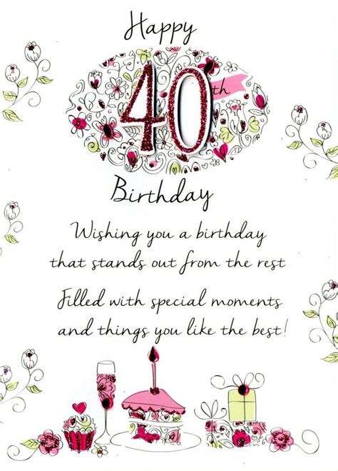 Pin By Irene On Advice 40th Birthday Wishes Happy 40th Birthday