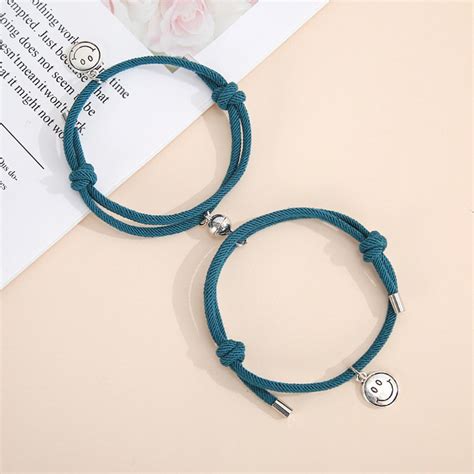 Set Of 2 Couple Magnetic Bracelets 7 Colors Etsy