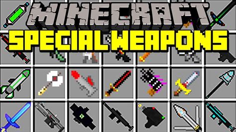 Minecraft Special Weapons Mod Bazookas Ray Guns Lasers Op Swords