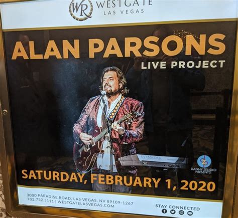 Alan Parsons Live Project 2020 Tour Westgate Westgate Las Vegas