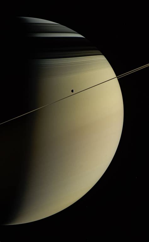 Saturn And Dione 2005 Nasajpl Caltechssikevin M Gill Space And