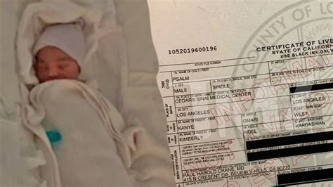 Psalm West S Birth Certificate Reveals All The Details