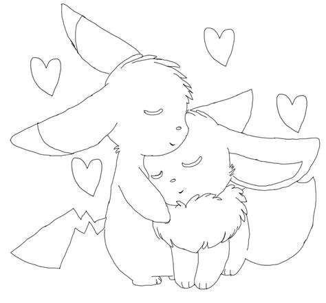 Coloring fun for all ages, adults and children. Eevee and Pikachu by Jazzy123474 on DeviantArt