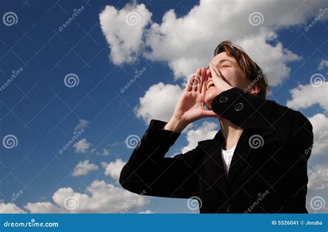Crying To The Air Stock Image Image Of Black Noise Outdoor 5526041