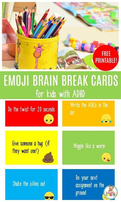 Have A Child Struggling With Adhd These Brain Break Cards For Kids