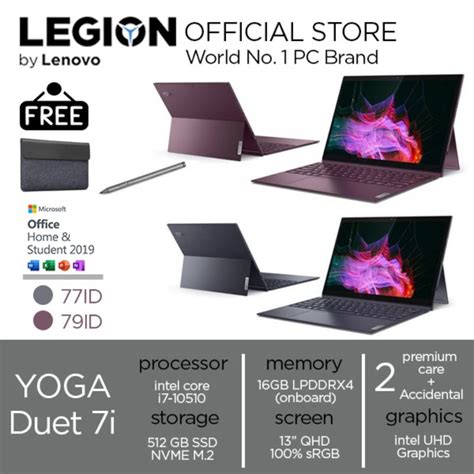 Jual Lenovo Yoga Duet 7 13iml05 77id Intel I7 10510u16gb512gb Ssd13