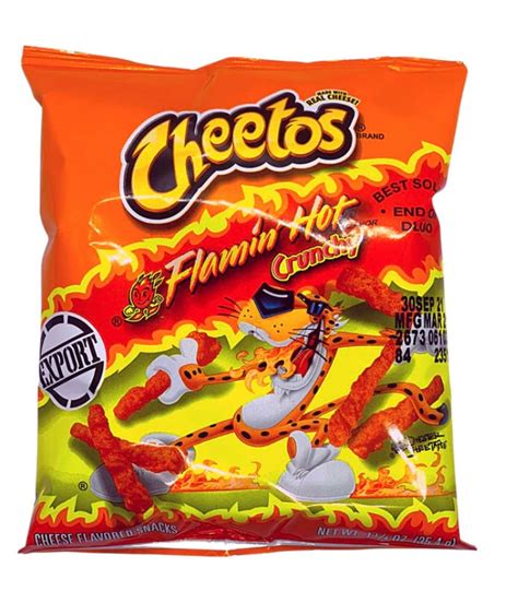 Cheetos Flamin Hot Crunchy 35g Acquista Online Al Miglior Prezzo Fit Or Fat Market