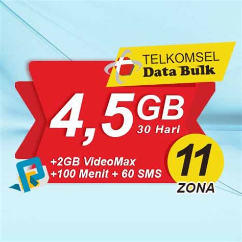 To work out the cost of international roaming calls, use our handy guide below. Telkomsel Bulk TSel Zona 11 Area 1 - 4.5GB All+2GB VideoMax+100Menit+60SMS 30 Hari