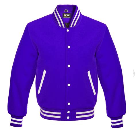Letterman Varsity Jacket All Wool Royal Blue Skaf Impex