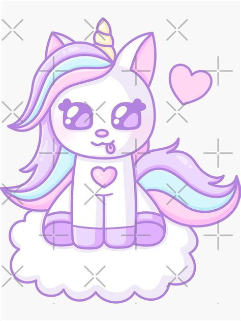 Cute Kawaii Pastel Unicorn Sticker By Icandyshop Redbubble