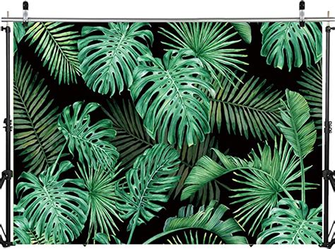 Sjoloon 7x5ft Green Leaves Backdrop Tropical Plants