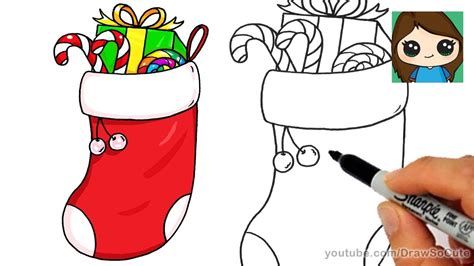 Christmas Socks Drawing Free Download On Clipartmag