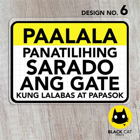Panatilihing Sarado Ang Gate Sign Laminated Signage Sign Board Shopee Philippines