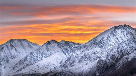 Download Wallpaper 1600x900 Sunset Mountains Peak Sky Nature 169