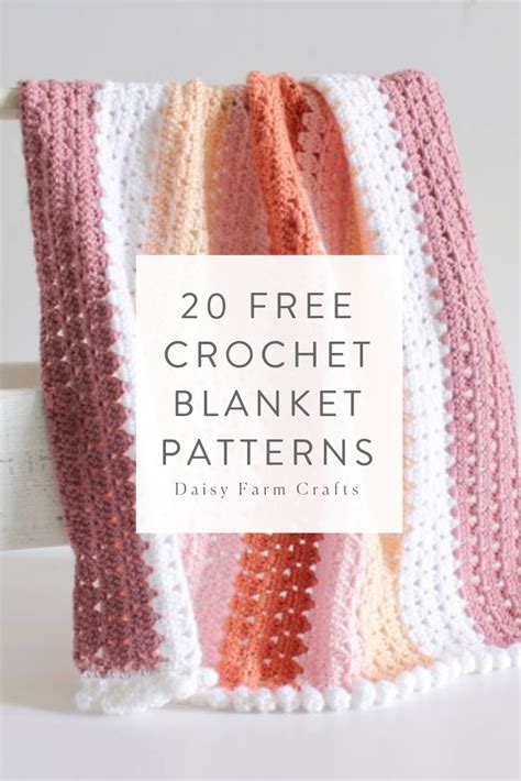 20 Free Crochet Blanket Patterns Made With Caron Simply Soft Crochet