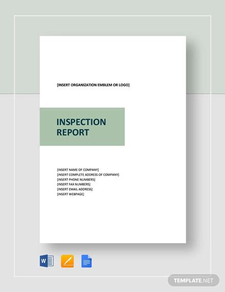 Pest control inspection report ms word template. 15+ Sample Inspection Report Templates- Docs, Word, Pages ...