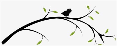 Birds On A Branch Clip Art Easy Tree Branch Drawing Transparent Png