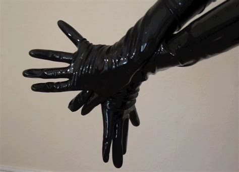 Oiling My Black Latex Gloves Small File Mistress Ava Black Clips4sale