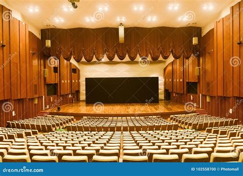 Interior Of Theater Stock Photo Image Of Fabric Back 102558700