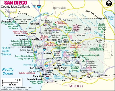 San Diego County San Diego County County Map San Diego