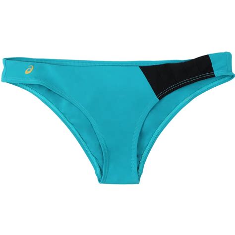 asics womens bikini bottom volleyball athletic swimwear blue s
