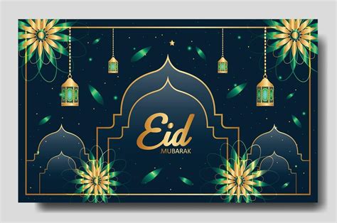 Eid Mubarak Banner Or Poster Design Islamic Editable Background