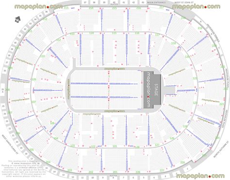 Sap Center Detailed Seat And Row Numbers End Stage Concert Sections