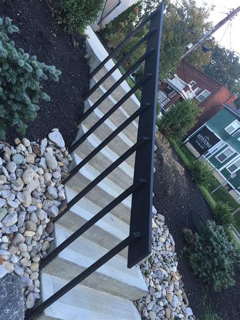 Very Simple And Inexpensive Hand Rail For Concrete Steps Concrete