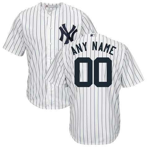 New York Yankees Majestic Cool Base Custom Jersey - White/Navy