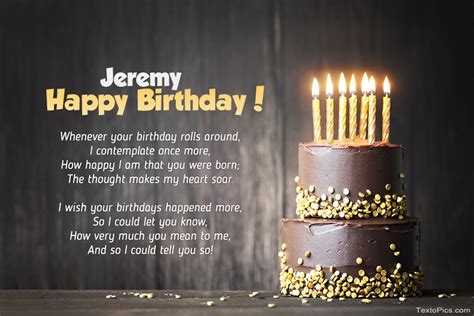 Happy Birthday Jeremy Pictures Congratulations