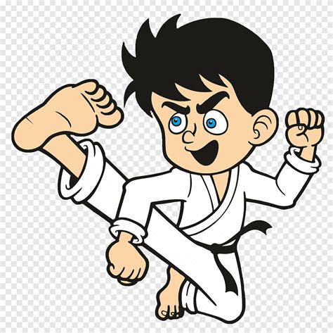 Karate Kartun Karate Anak Tangan Png Pngegg