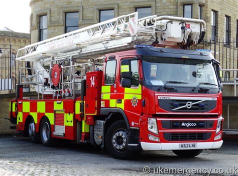 Ks12 Lvr Bedfordshire Fire And Rescue Volvo Fm Angloco Aerial Fire