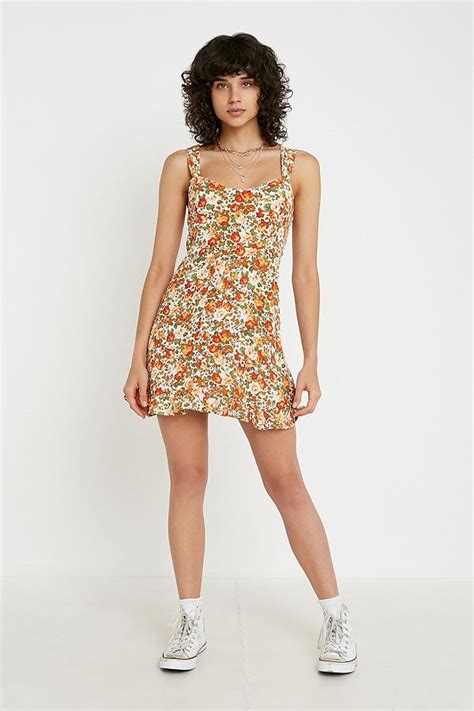 Faithfull The Brand Loulou Floral Mini Dress Urban Outfitters Uk