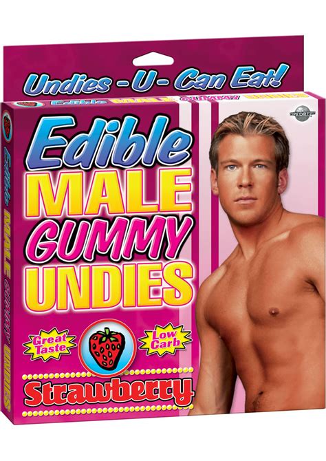 edible male gummy undies strawberry shop velvet box online