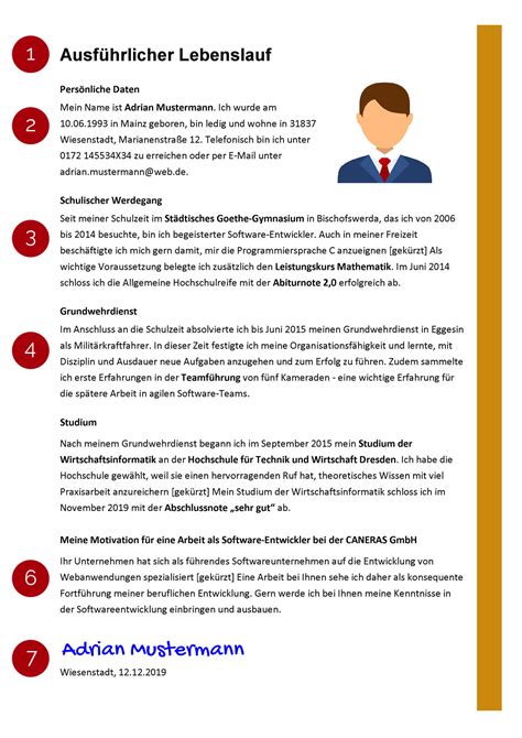 Einen ausführlichen lebenslauf zu lesen, benötigt deutlich mehr zeit. Ausführlicher Lebenslauf - Tipps und Muster