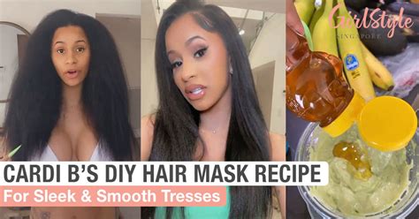 Cardi Bs Natural Diy Hair Mask Recipe For Dry Frizzy Hair