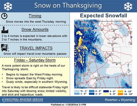 Noaa Winter Storm Watch Issued For Wyoming 12 24 Of Snow Friday