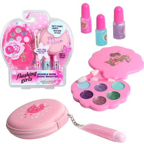 Lnkoo Kids Makeup Kit For Girls Real Kids Cosmetics Make Up Set Nail