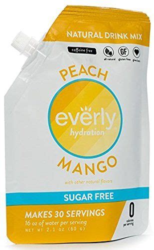Everly Hydration Drink Mix Peach Mango Flavored Powdered Drink Mix