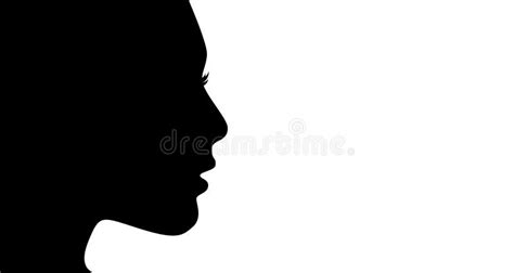 Silhouette Of A Girl On A Black Background Stock Vector Illustration