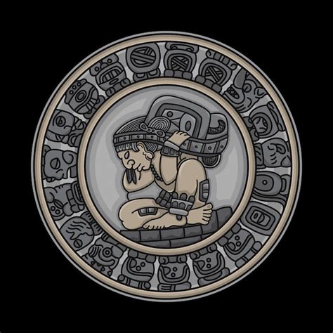 Tatuaje Tradicional De Símbolos Mayas Vector Premium