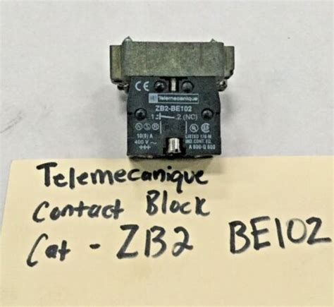 Schneider Telemecanique Contact Block Zb2 Be102 Nos New Old Stock