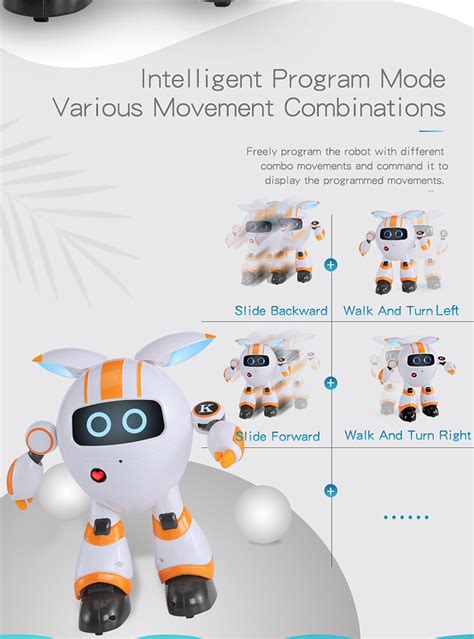 Jjrc R14 Intelligent Remote Control Round Robot Support Voice Led Light