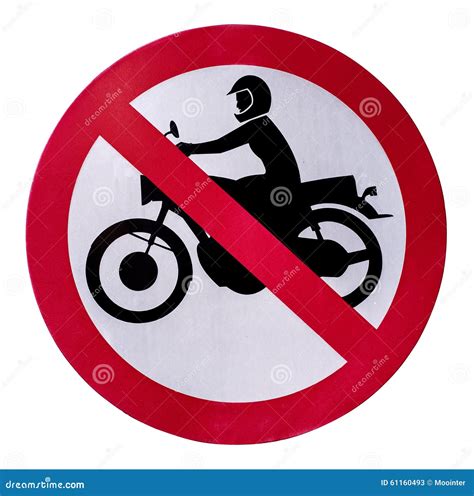 No Motorcycle Sign Stock Image Image Of Prohibit Bike 61160493