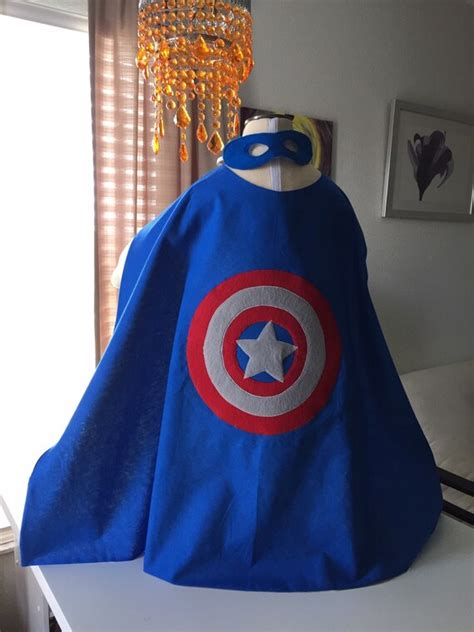 Captain America Boy Superhero Cape And Mask