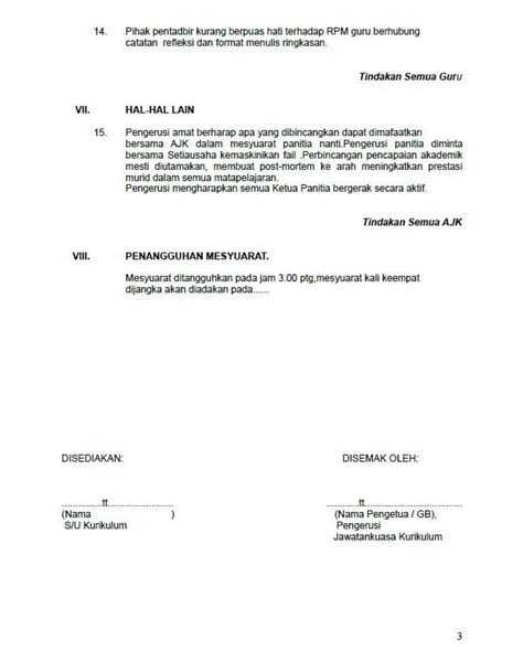 Di sini admin ingin kongsikan contoh minit curai seeloknya ia diserahkan sejurus sahaja anda pulang dari mesyuarat atau taklimat, atau keesokkan harinya. Contoh Minit Mesyuarat (Mudah Dan Lengkap) - Jawatan Kosong