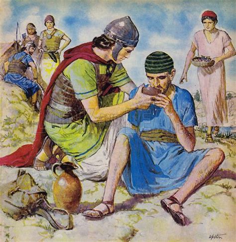 Davids Kindness To The Servant Of The Amalekites Stock Image Look
